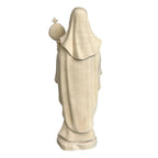 Statue de Sainte Claire d'Assise avec Ostensoir en Bois sculptée dans le Val Gardena