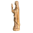 Statue de Sainte Claire d'Assise avec Ostensoir en Bois sculptée dans le Val Gardena