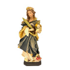 Rzeźbiona ręcznie drewniana statuetka Św. Doroty | Rzemiosło z Val Gardeny