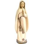 Estatua y Figurilla de la Virgen de Lourdes de Madera Artesanal Val Gardena