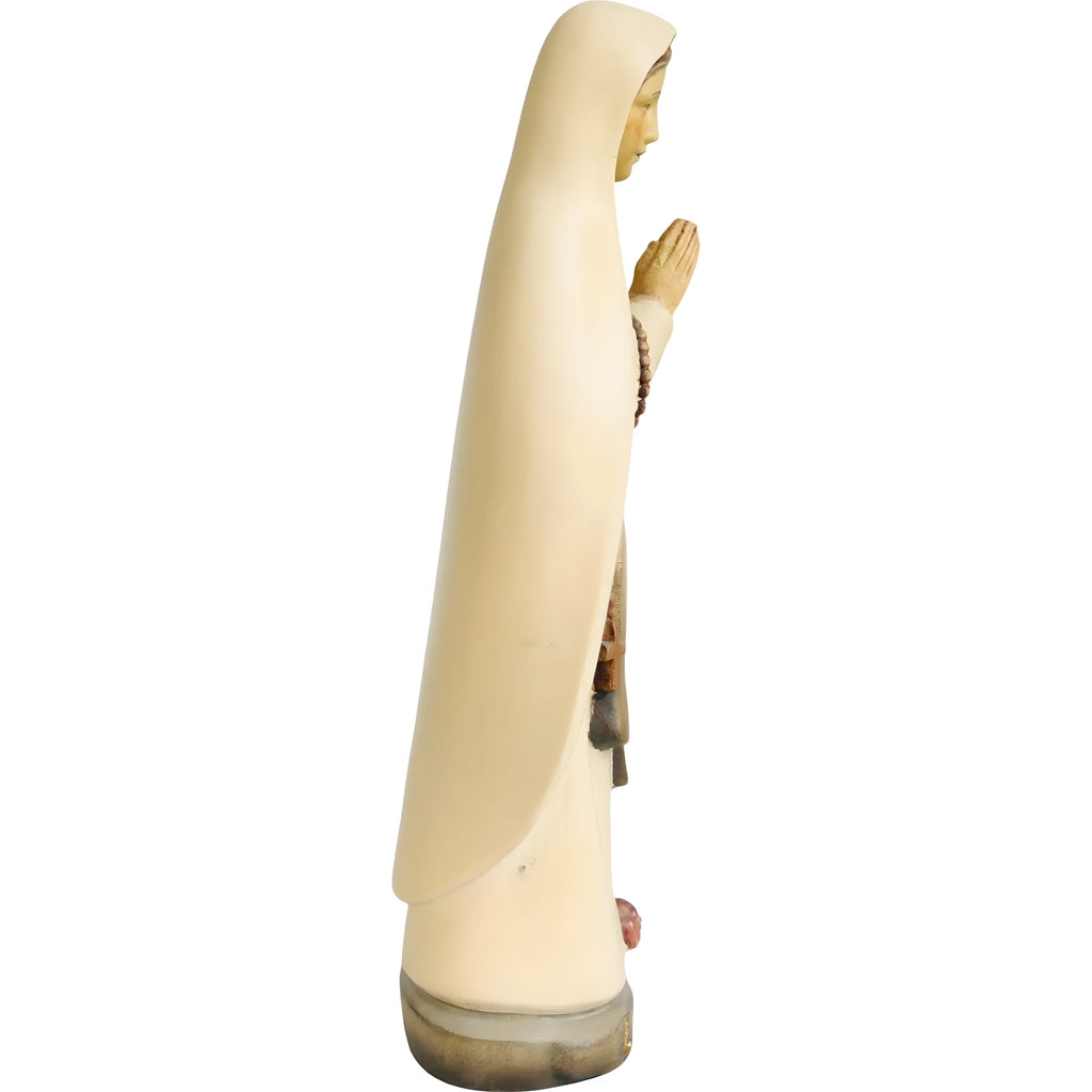 Estatua y Figurilla de la Virgen de Lourdes de Madera Artesanal Val Gardena