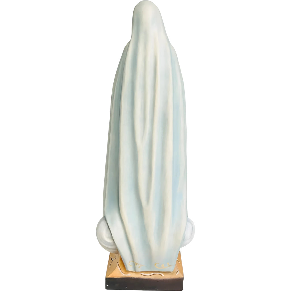 Hand-carved Wooden Statue of Our Lady of Fátima Pilgrim from Val Gardena