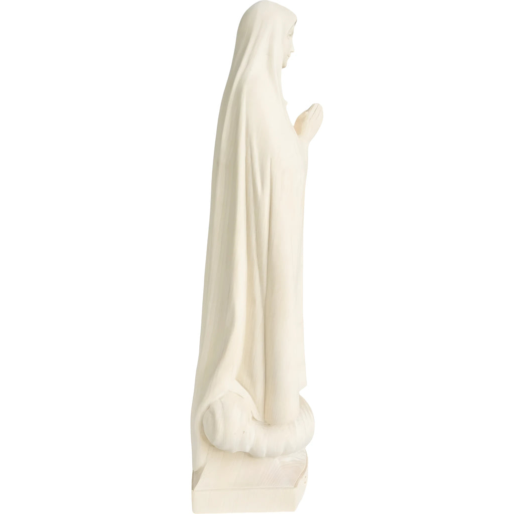 Hand-carved Wooden Statue of Our Lady of Fátima Pilgrim from Val Gardena