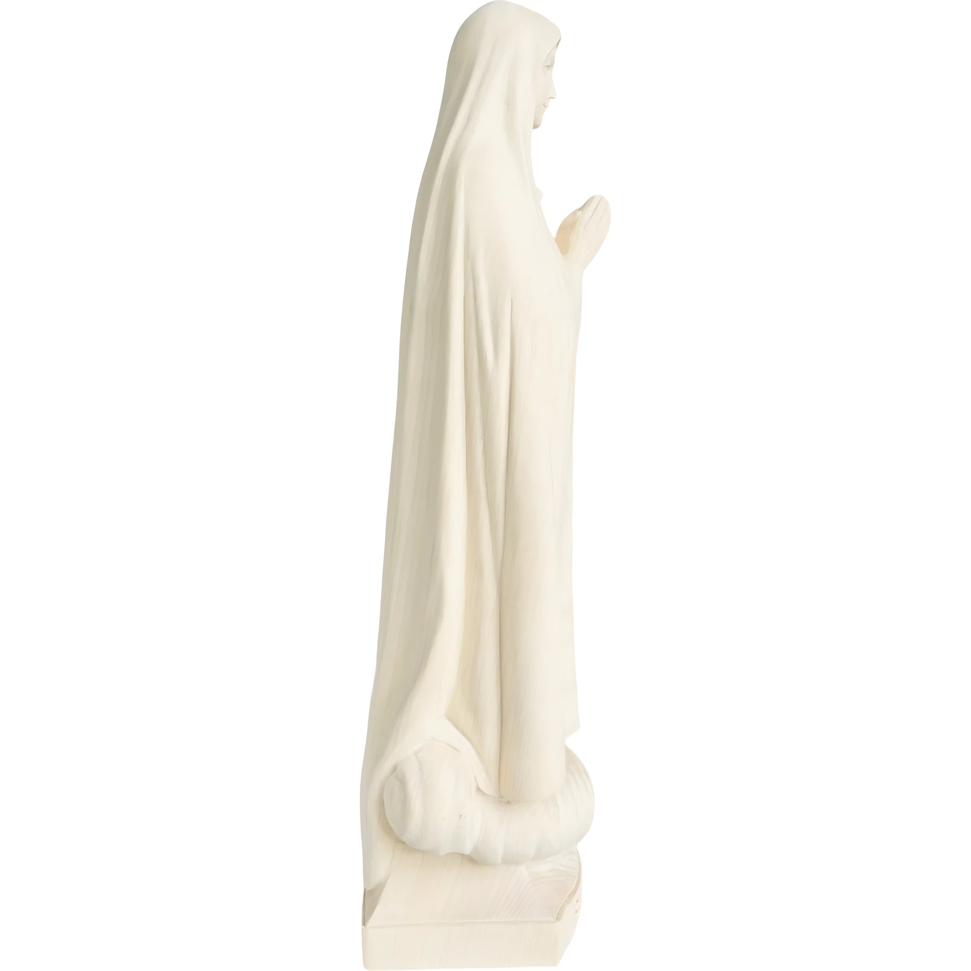 Hand-carved Wooden Statue of Our Lady of Fátima Pilgrim from Val Gardena