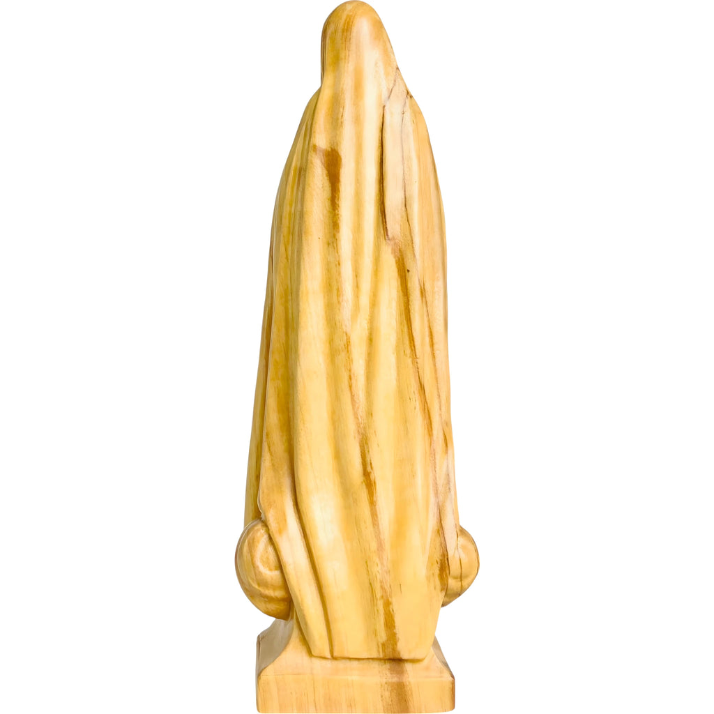 Hand-carved Wooden Statue of Our Lady of Fátima Pilgrim from Val Gardena