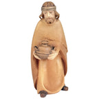 Estatua de Madera Pastor con Vaso | Artesanía Sacra Val Gardena