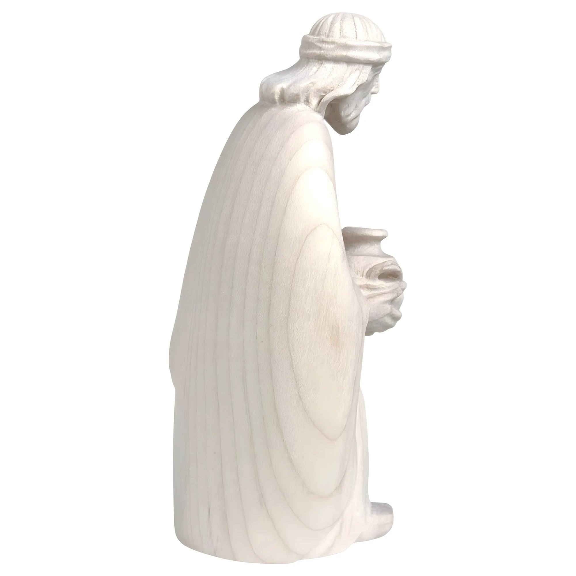 Wooden Statue Shepherd with Vase | Sacred Handicraft Val Gardena