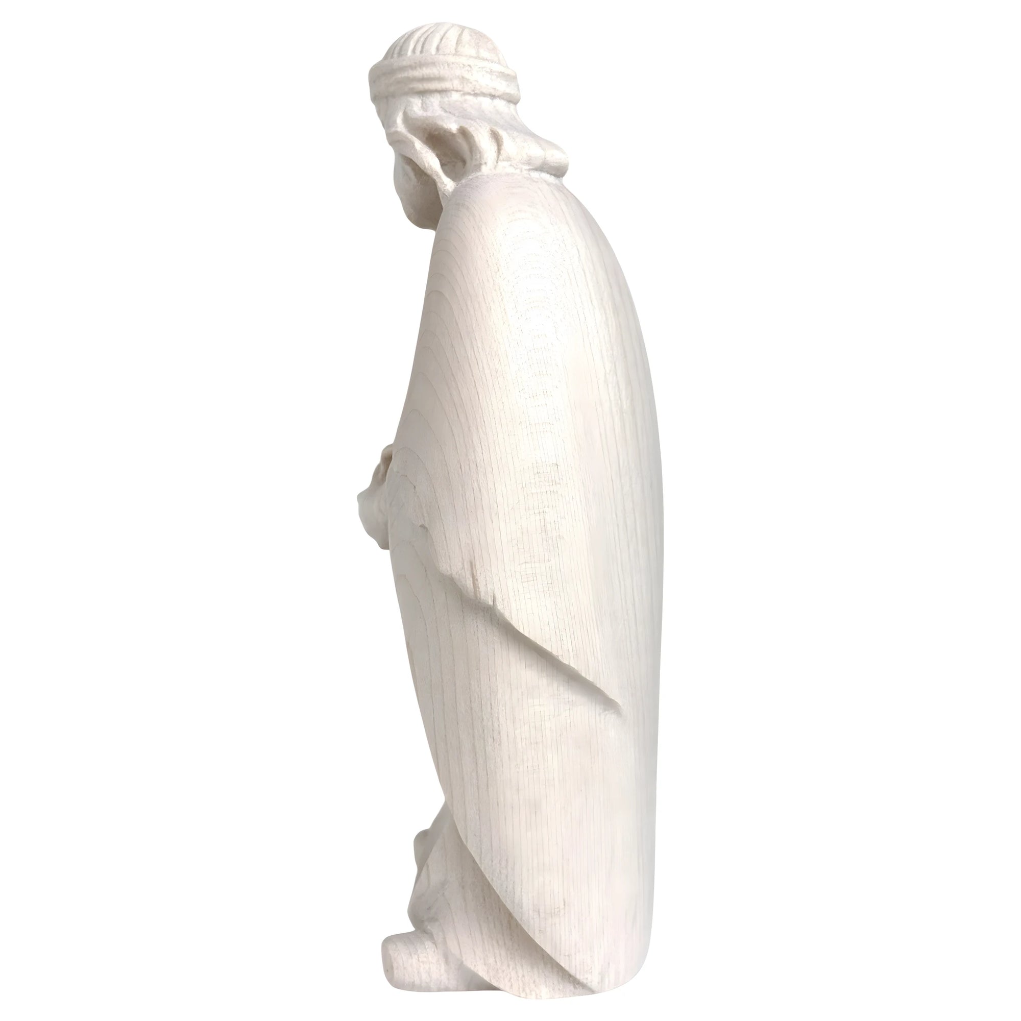 Wooden Statue Shepherd with Vase | Sacred Handicraft Val Gardena