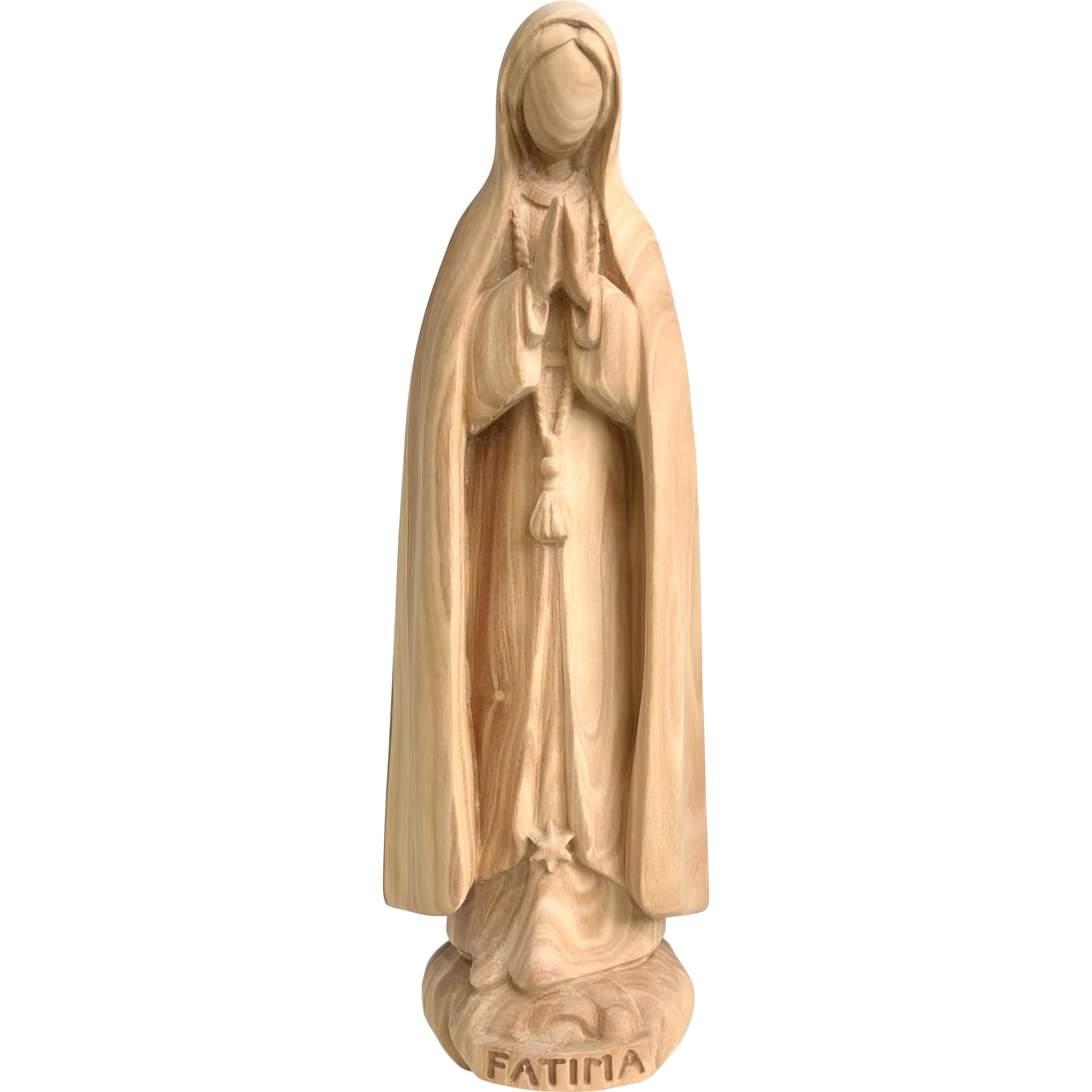 Stylized Wooden Statue of Our Lady of Fatima Pilgrim, Val Gardena