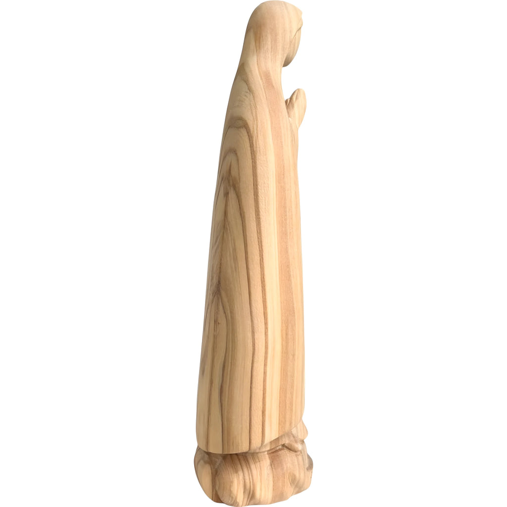 Stylized Wooden Statue of Our Lady of Fatima Pilgrim, Val Gardena