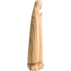 Stylized Wooden Statue of Our Lady of Fatima Pilgrim, Val Gardena