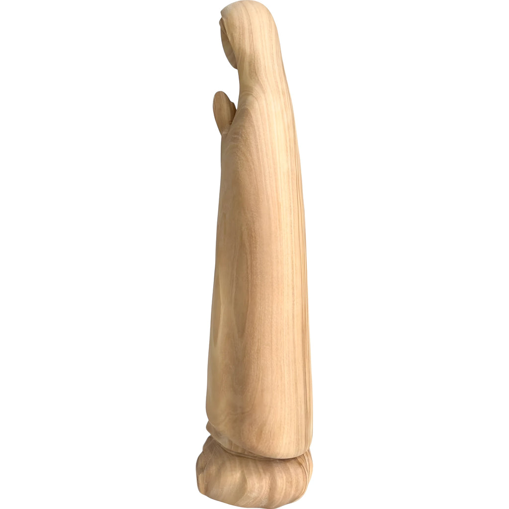 Stylized Wooden Statue of Our Lady of Fatima Pilgrim, Val Gardena