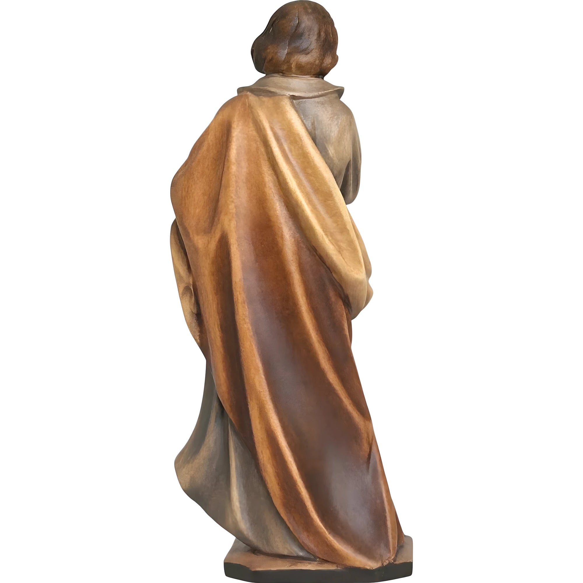 Statua in Legno di San Giuseppe Lavoratore dipinta a mano | Arte Sacra Val Gardena