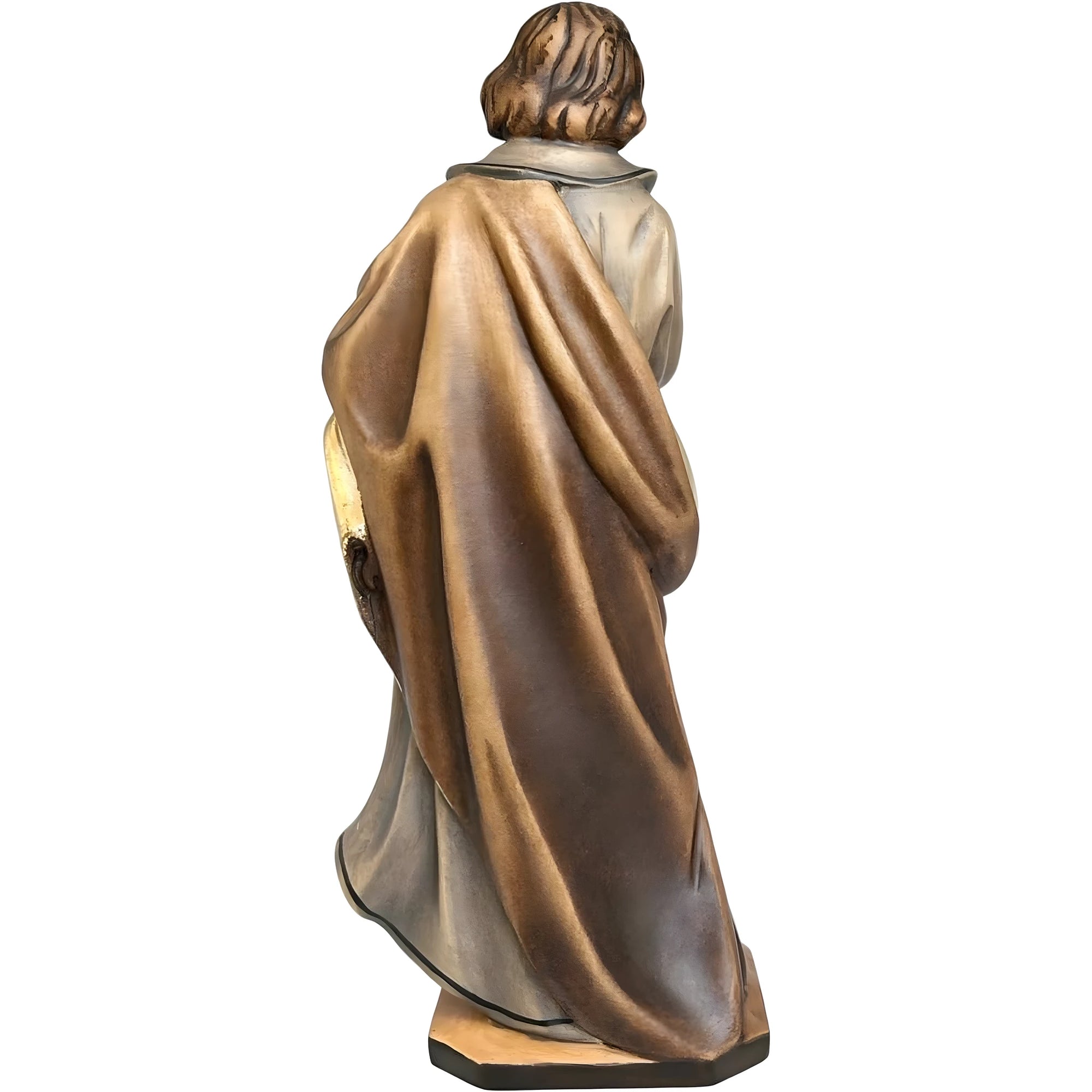 Statua in Legno di San Giuseppe Lavoratore dipinta a mano | Arte Sacra Val Gardena