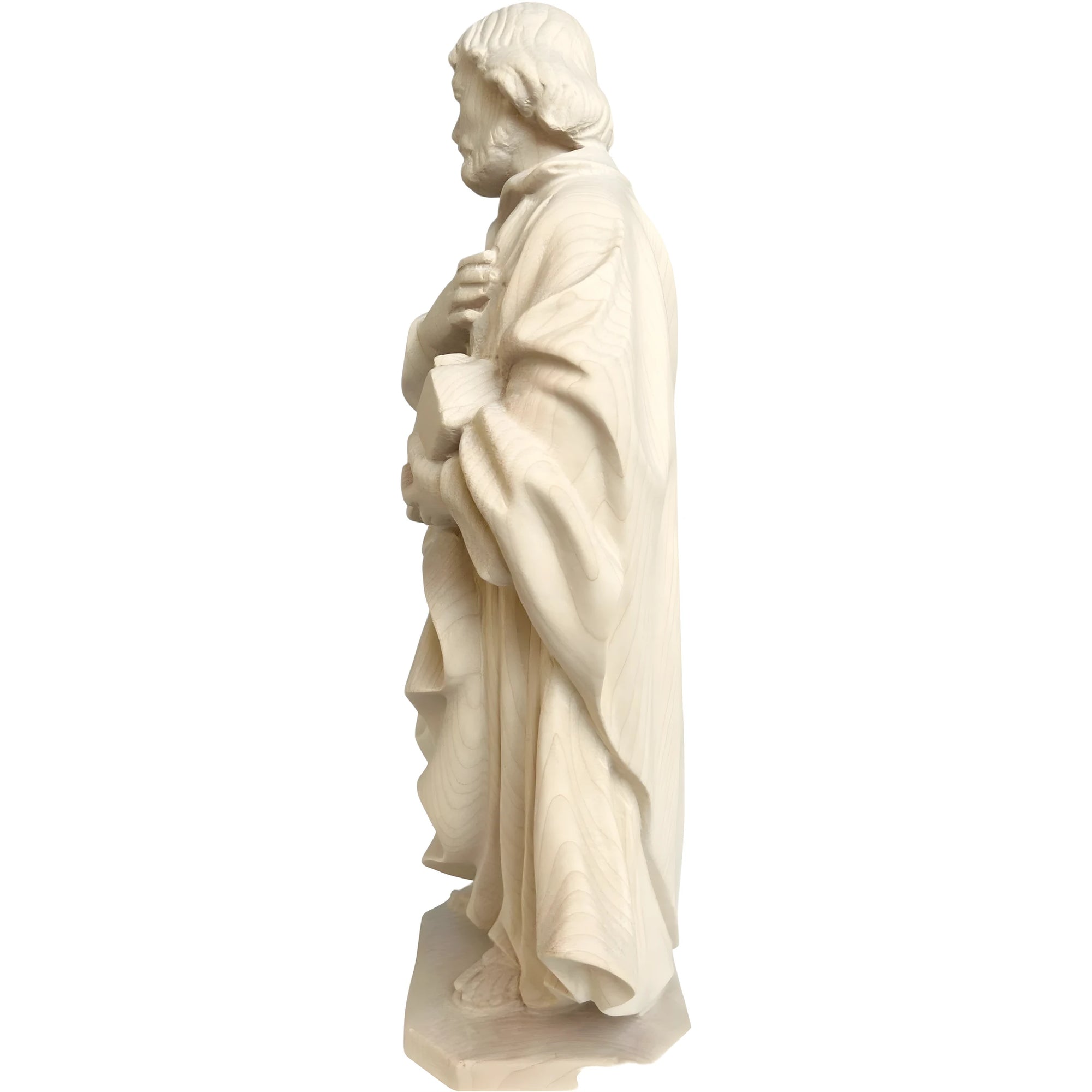 Statua in Legno di San Giuseppe Lavoratore dipinta a mano | Arte Sacra Val Gardena