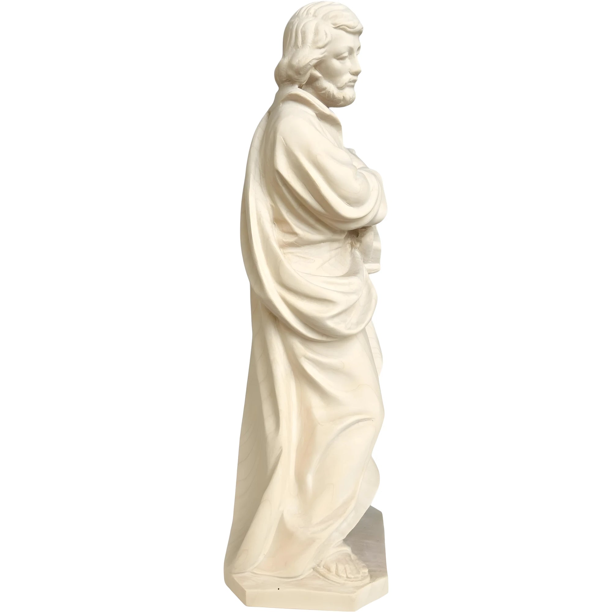 Statua in Legno di San Giuseppe Lavoratore dipinta a mano | Arte Sacra Val Gardena