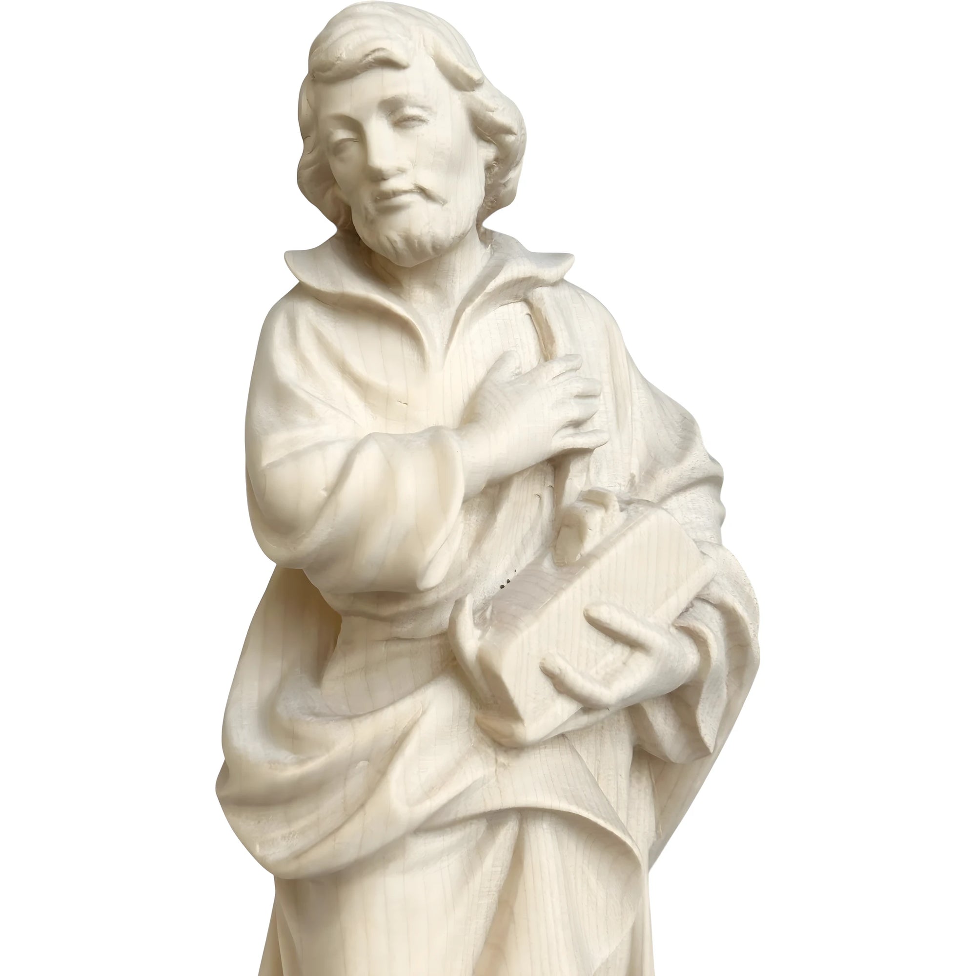 Statua in Legno di San Giuseppe Lavoratore dipinta a mano | Arte Sacra Val Gardena