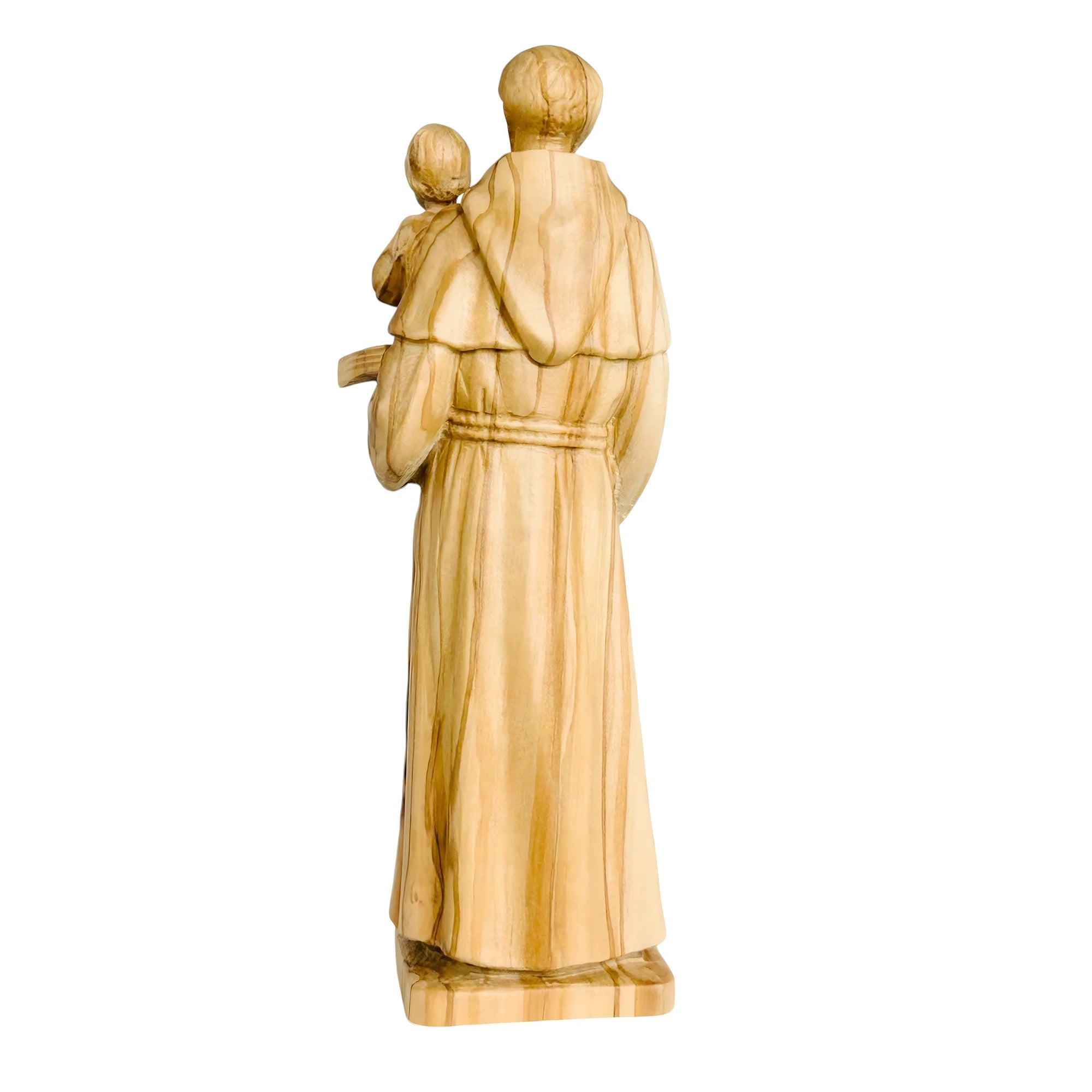 Statua in Legno di Sant'Antonio di Padova con Bambino | Scultura Artigianale Val Gardena