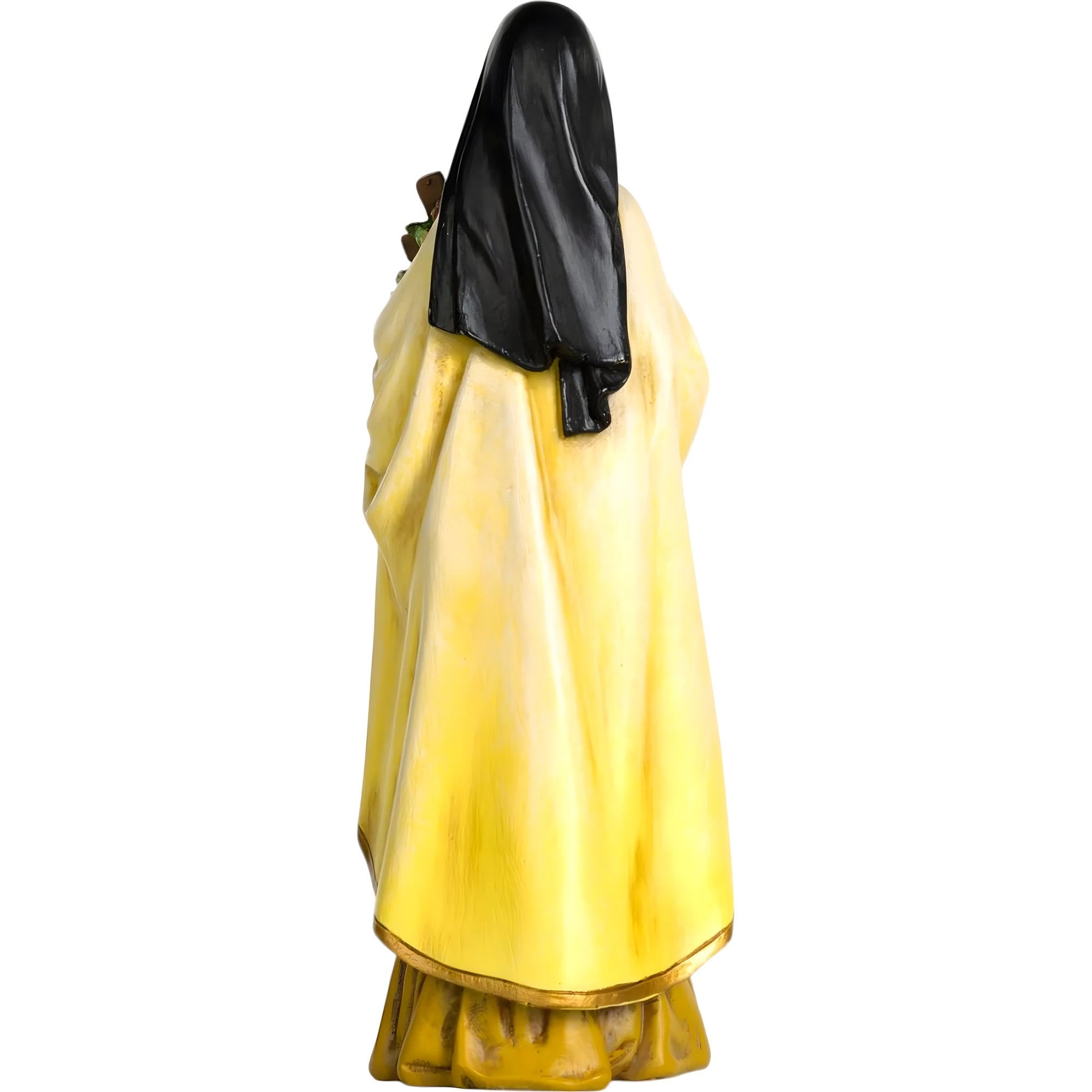 Statua in Pasta di Legno Santa Teresa di Lisieux con Rose