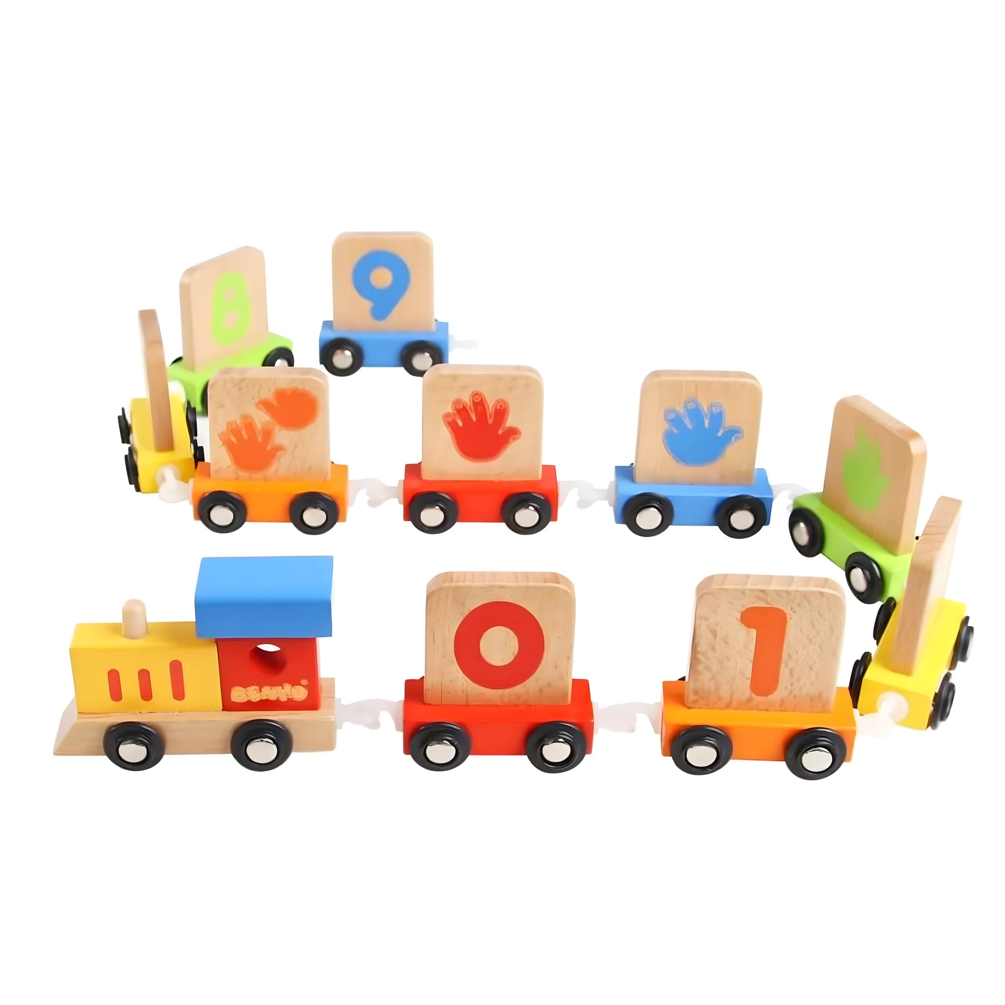 Handmade Colorful Wooden Train | Educational Toy for Kids